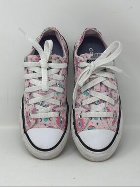 USED - Converse All Star Kids 'Pink Red' Canvas Lace-Up Sneakers - Size 13
